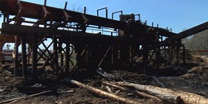 Grady Co. volunteer firemen save lumber yard during late-night blaze
