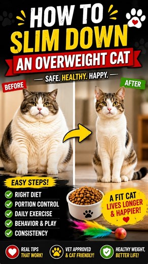😱 How to Help an Overweight Cat Lose Weight Safely! 🐱❤️ | #cutecat #animalshorts #shortvideo #viral