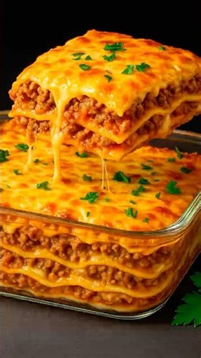 This Lasagna Looks Impossible to Stop Eating #asmrcooking #lasagna #foodie