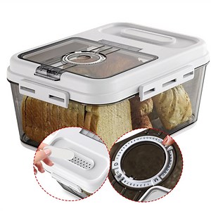Bread Box For Kitchen Countertop , Airtight Bread Storage Container, Time Recording Bread Keeper with Lid,Bread Storage For Homemade Breads, Toast, And Cookies, White Bread Holder. - Walmart.com