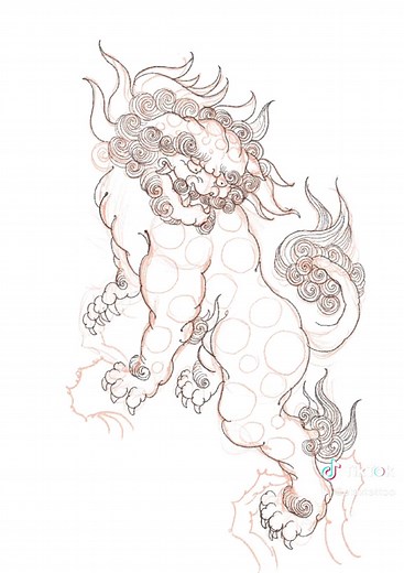 Japanese Foo Dog Tattoo Design Ideas
