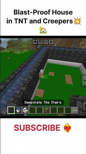 Minecraft: How to build a🏡Blast-Proof House in TNT & Creepers💥 in Minecraft - Minecraft #minecraft🌿