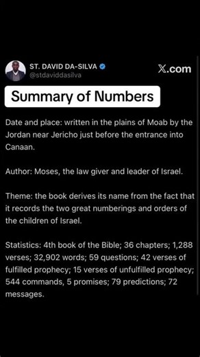 Summary of Numbers