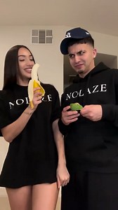 He tried eating a banana in one bite 🤣 | Ana & Alex