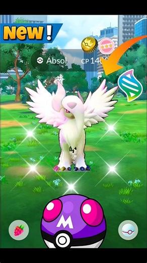 I✨ catch shundo absol in first raid!!🤯😱 #shiny #shundo #hundo #shorts #catch #raid #debut #pokemongo
