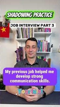 SHADOWING PRACTICE: JOB INTERVIEW PART 3 #learnenglish #shadowing