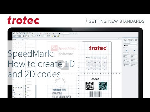 SpeedMark Tutorial: How to create codes | Trotec Laser