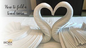1.6K views · 37 reactions | Whether you're entertaining your children, or impressing your adult fans, the art of towel folding is easy to learn and fun to do. Let's learn together how to fold a swan towel #IxoraHotelPenang #PenangHotel #TowelFoldingArt #StaySafe | Ixora Hotel | Facebook