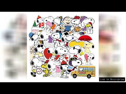 50pcs Snoopy Stickers Cartoon Decoration Laptop Skateboard Notebook Luggage Waterproof Decal Graffit