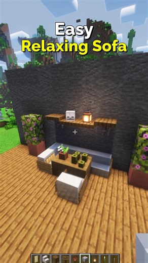 How to Make an Easy Relaxing Sofa in Minecraft – Living Build | CupSapling #minecraft #shorts #easy