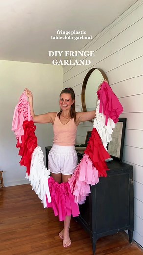 DIY Fringe Tablecloth Garland for First Birthday Celebration