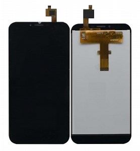 LCD with Touch Screen for Intex Aqua 4G Plus - Black (display glass combo folder)