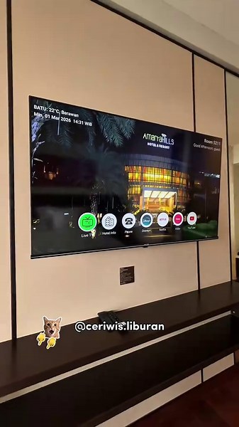 🏨✨ Amarta Hills Hotel & Resort – Kota Batu Lagi cari hotel dengan pemandangan indah di Kota Batu? Amarta Hills Hotel & Resort bisa jadi pilihan buat kamu yang ingin menikmati staycation dengan view pegunungan yang menenangkan. 📍 Lokasi strategis di Kota Batu Dekat Museum Angkut Dekat Jatim Park 1 Akses mudah ke berbagai tempat wisata di Batu 🛏 Fasilitas yang bisa dinikmati Kamar nyaman dengan view pegunungan Infinity pool dengan pemandangan Kota Batu Area hotel luas dan suasana tenang Cocok u