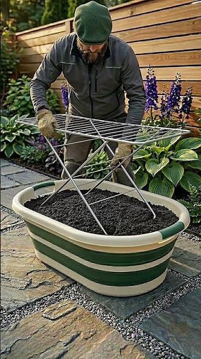 The Lazy Way to Grow Tons of Cucumbers in a Tub! 🥒🌱 #garden