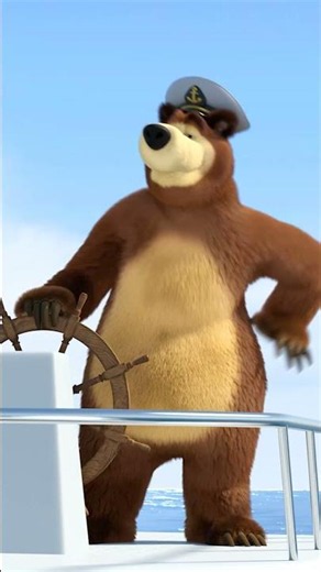 Sí, vacaciones…☀️🌴#Shorts #mashabear #mashaoso #animación #Sonrían