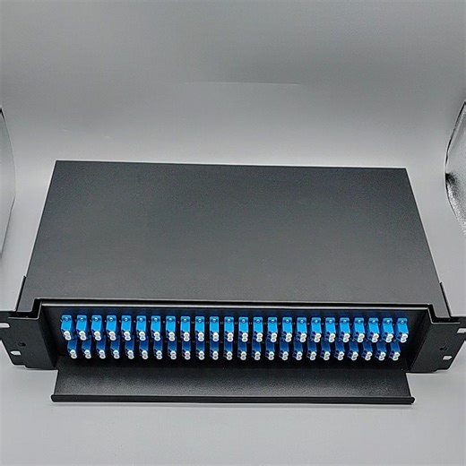 High Density 1U Rack Mount Chassis FHD 19 Inch 12 24 48 72 144 Ports LC ST SC FC MPO Fiber Sliding Patch Panel