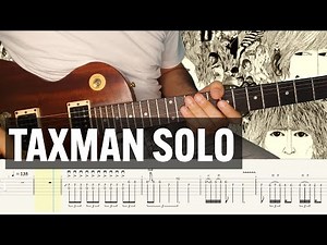 Taxman The Beatles Guitar Solo Guitar Tab Cover Lesson Tutorial