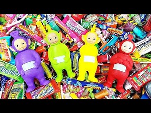Learn Colors Time with Teletubbies Surprise Eggs and A lot of Candy