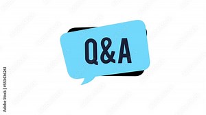 Q and A question and answer speech bubble animation