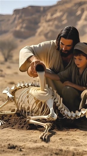 A boy grieving over the death of a sheep.🙏❤️#jesus #prayer #miracle