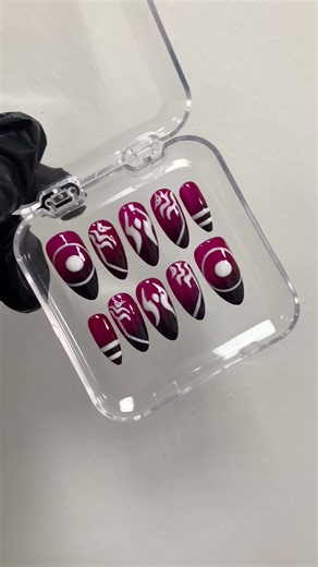 Sukuna Anime Nails #handmade #pressonnails #tiktokshop #tiktok #trending #y2knailart #fyp #3dnailart #anime