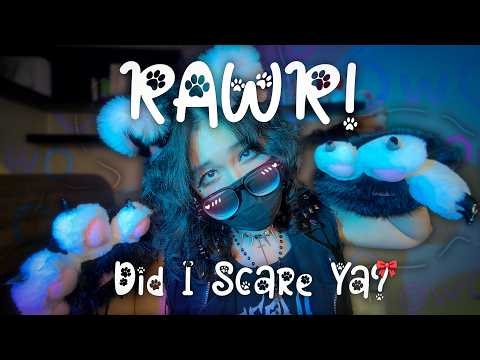 ASMR 💜 Alt Femboy Catboy Purring Into Your Ears 🐾 Rare Mouth Sounds (Looped) 😼 RAWR~