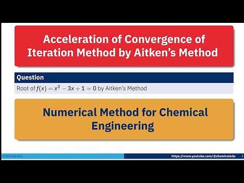 Acceleration of Convergence of Iteration Method by Aitken's Method #AitkensMethod #RootFinding