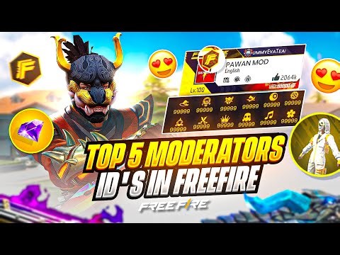Top 5 ₹10,00,000 MODERATOR ID Collection in Free Fire 😱 - Garena Free Fire