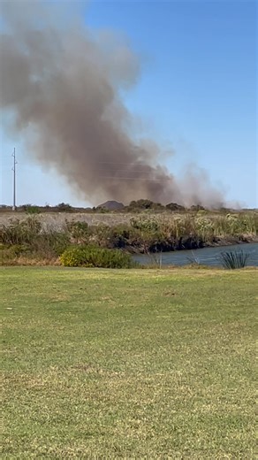 Big grass fire Cape Velero behind FM 1069 | Theresa Southerland
