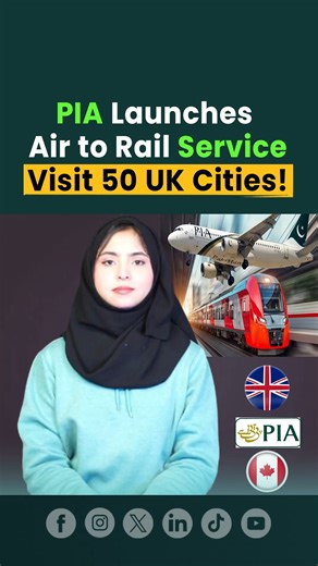 Pakistan International Airlines (PIA) has launched a new Air-to-Rail service, allowing passengers to book train tickets alongside flights to the UK and Canada in a single transaction. Covering 50 cities in the UK and 8 major cities in Canada, this initiative ensures seamless, hassle-free travel through PIA’s booking offices, agents, website, and mobile app. Read More: https://bloompakistan.com/pia-train-ticket-booking-uk-rail-partnership/ #PIA #AirToRail #TravelMadeEasy #SeamlessTravel | Bloom P