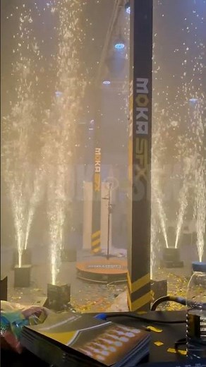 Moka sfx cold spark machine dmx control effect🤩🤩#shorts #sparkle #sparkular #mokasfx #fireworks