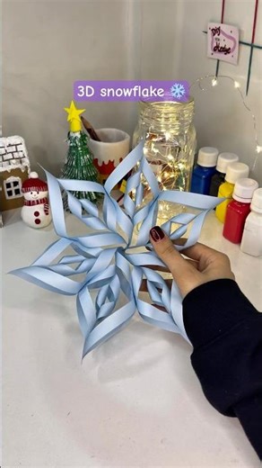3D Paper Snowflake DIY ❄️ | Easy Christmas Decoration