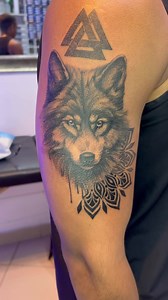 🐺 Wolves are my ultimate spirit animal, and this realism custom Wolf tattoo truly embodies their strength and grace 💪✨ Had a blast creating this masterpiece, and shout out to this rock-solid brother for being an absolute legend during the session. 🙌 🔥 Share your thoughts in the comments below 👇🏾 & let us know what you think 🌌 For bookings & quotes please send us a WhatsApp on 076 903 2356 👌🏽 #wolftattoo #realismtattoo #blackandgreytattoo #spiritanimal #inkmasters #tattooartistry #inked 