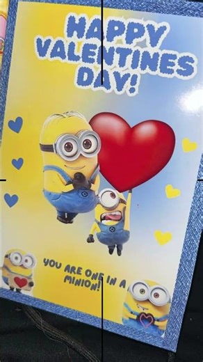 Minions custom Vday card I love making these #fyp