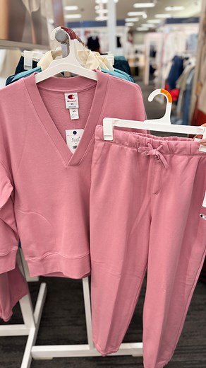 31K views · 76 reactions | Did you know that Champion is now at Target? And these styles are super cute! There’s different colors available. If you want the links let me know and I’ll send you a DM ☺️ #target #targetstyle #targetfinds #targetmom #targetmusthaves target loungewear, Champion, Champion at Target, Workout Clothes, Joggers, Matching Set, Loungewear Set, Athleisure, New at Target, Pink Clothes | Target Is Everything | Facebook