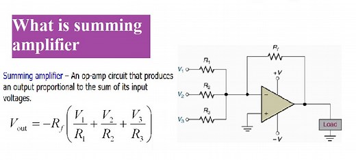 Summing Amplifier: Circuit Diagram and Its Applications. - Know Electronics