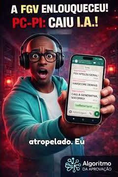 A FGV ENLOUQUECEU? Caiu I.A. na PC-PI! 🤯 #Shorts