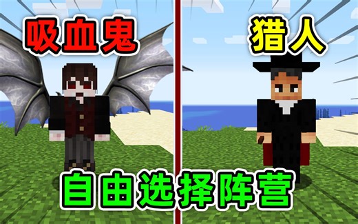 我的世界模组介绍：吸血鬼生存看不懂？猎人吸血鬼两大阵营自由选择，联机必备！
