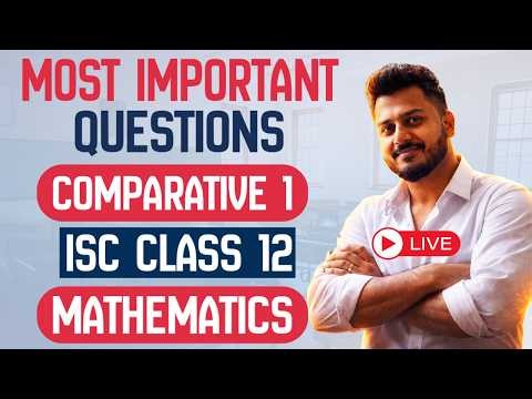 Most Important Questions for unit test 1 | ISC Class 12 | Applied/Core Mathematics | Yash Maheshwari