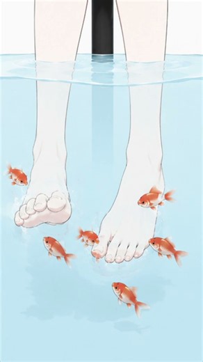 Miku Ticklish Fish Spa #miku #hatsunemiku #animation #anime #tickle #feet #tickling
