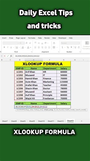 XLOOKUP FORMULA IN EXCEL 🤔“Excel ka Sabse Powerful Formula – XLOOKUP Explained!”