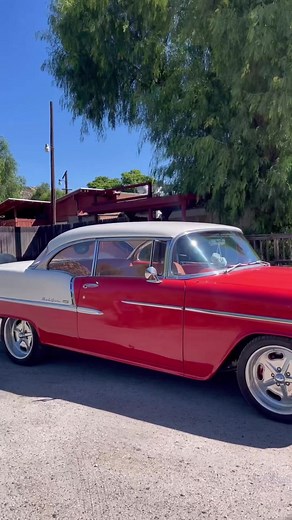 1955 Chevy Belair built by @exceptional_sd #55chevy #trifive #trifivechevy #classiccar #restomod | Tri-Five Era