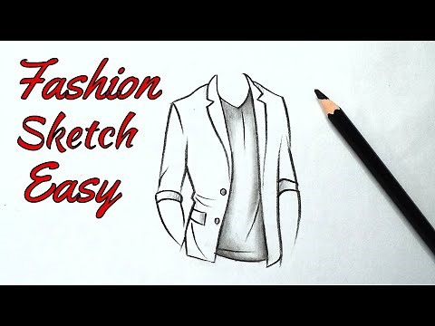 How to draw a suit easy step by step| Fashion sketches men| Fashion design drawing Fabric Sketch