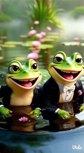 🟢🐸 “✨🐸 Frog Duo Dance Performance 🎶💚 Nonstop Comedy Moves!”