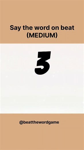 Beattheword on Instagram: "MEDIUM version #beattheword #saythewordonbeat #viralvideos #trendingreels #wordchallenge"