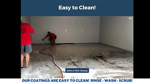 25K views · 155 reactions | How easy is our concrete coating to clean? It’s as easy as Rinse 識 Scrub 﫧Wash  Watch this video to see more ⬇️ | TSR Concrete Coatings | Facebook
