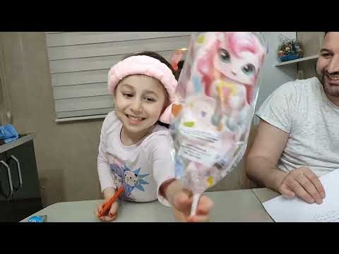 HAZAL IS DRAWING WITH HER EYES CLOSED 🫣 Fun and educational children's videos #game #children