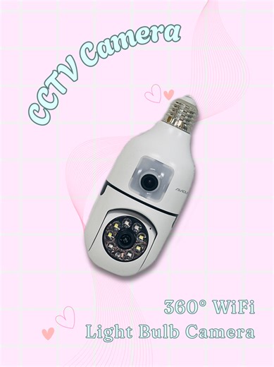360° WiFi Light Bulb Camera for Home Security