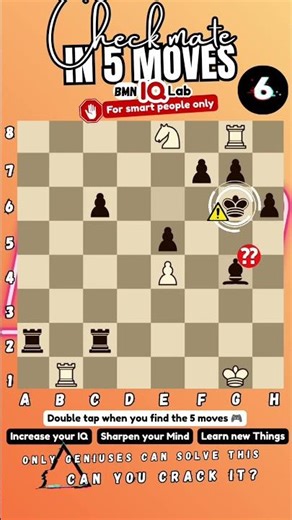 #MindGames 🧠🎮 Can you checkmate in 5 moves? (P.20) (White to play)♟️