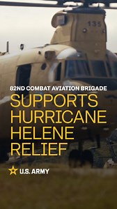 Active-duty Soldiers, paratroopers and CH-47 Chinooks from the 82nd Combat Aviation Brigade, 82nd Airborne Division are actively engaged in support of Hurricane Helene response efforts in North Carolina. More info in the comments. ⤵️ | U.S. Army